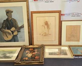 2820 7 Framed Works of Art