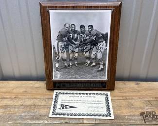 1826 Dollar Backfield San Francisco 49ers Signed Photograph with COA