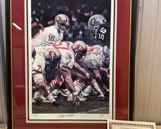 1816 Fourth and One San Francisco 49ers Signed Lithograph with COA