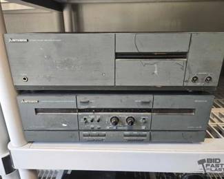 2036 Mitsubishi Amplifier Double Cassette Deck