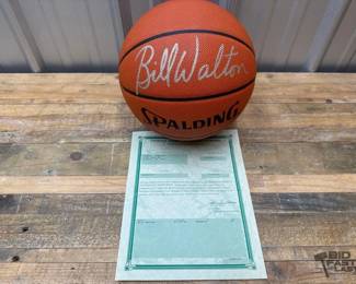 1858 Bill Walton Signed Basketball with COA