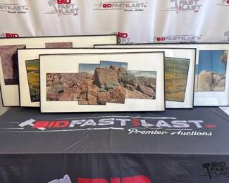 2712  4 Framed MultiPanel Landscape Prints 