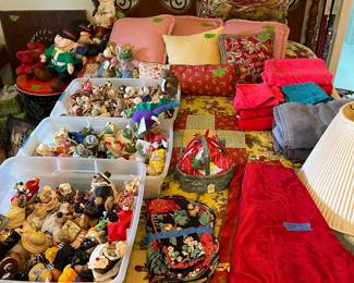 Practically a whole room full of just holiday vintage and new