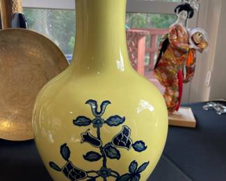 Lovely yellow and blue vase