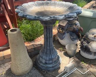 Vintage birdbath