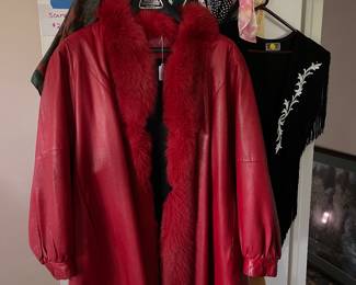 Beautiful red leather jacket