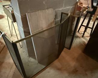 Fireplace Brass Edge Screens. There are 2 Available