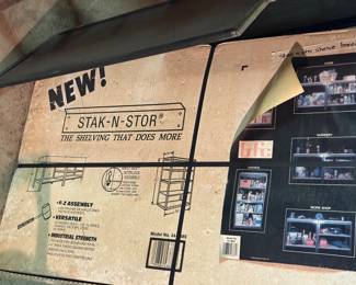 Vintage shelving new old stock in box