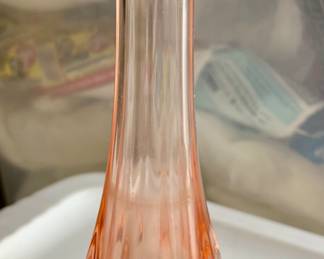 Vintage Fenton Pink Swung Vase