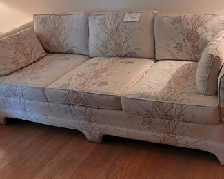 White Flowered Couch