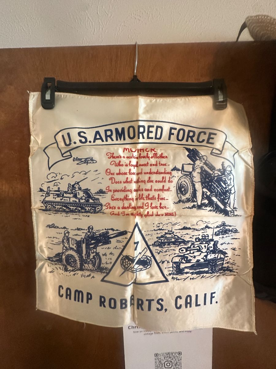 Vintage U.S. Armored Forces Pillow Case!
