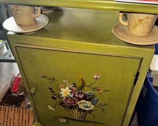 hand painted cupboard