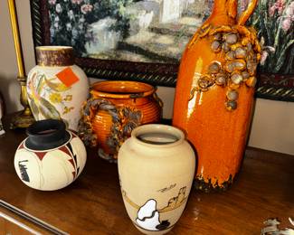 Ginger jar and pretty pottery