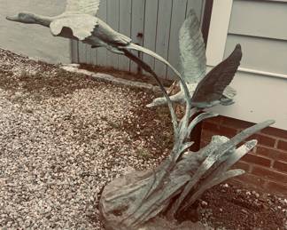 HUGE Bronze sculpture of geese in flight...at leat 5' tall and stunning in person