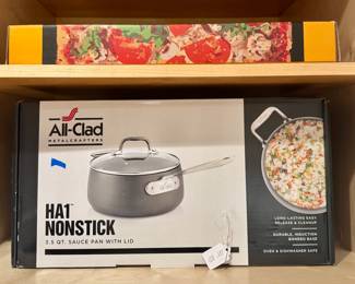 NEW pots and pans, pizza stones, All Clad, Le Cresuet, Calphalon
