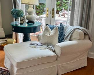 Slipcovered Linen chaise