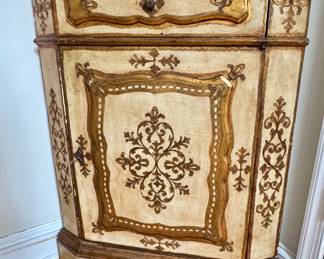 Italian gilt corner cabinet- antique from Italy