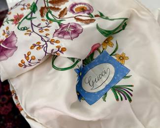 Gucci and Hermes scarves