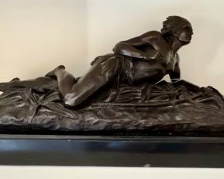 resting Indian bronze