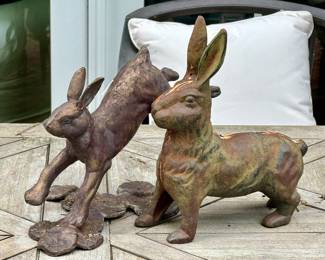 Vintage cast rabbits!