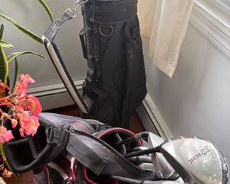 golf clubs and carriers