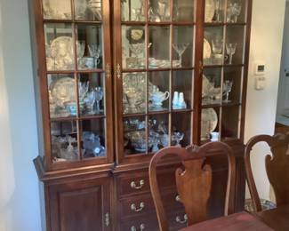 The matching Pennsylvania China cabinet measures 57” w x 87” h x 17” d.  Presale $175