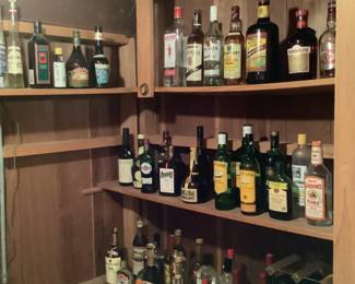 Large variety of alcohol….many unopened