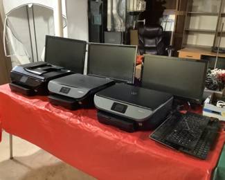 Monitors, printers and keyboards