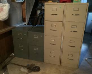 Four metal file cabinets…presale for $10 4 drawer and $5 two drawer