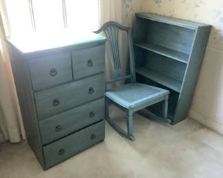 Three pieces…presale $50 for chest, $50 for rocker, and bookshelf $28