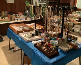 Lots of costume jewelry and some silver.