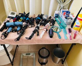 Remember, all this belongs to one person.  Just like Tina's side of our bathroom.