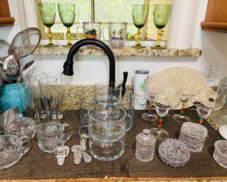 We keep a supply of sink boards to create more staging space since everyone has hundreds of glasses.