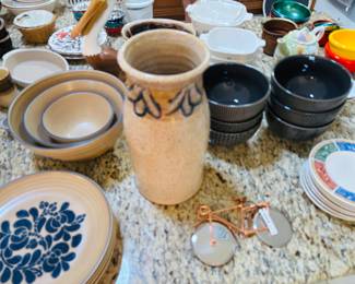 I think the bicycle is a pizza cutter.  It could also be that I'm just hungry.