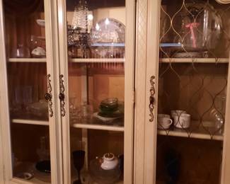China Cabinet with cups, bowls, plates, etc