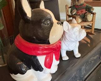 Boston Terrier Frenchie dog cookie jar