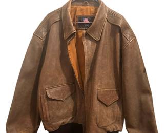 Mens Bomber Style Leather Jacket