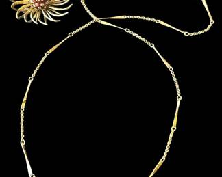 Sarah Coventry Brooch and Chain