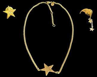 Crescent Moon Star Themed Jewelry Set