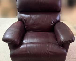 Emerald Home Maroon Faux Leather Recliner