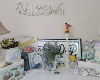 WashDry Laundry, Bird Figurines, Bike Decor, Lamp, Floral