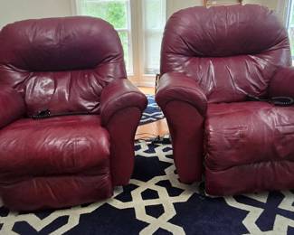 1 Faux Leather Power Recliner, 1 Faux Leather Power Lift Recliner