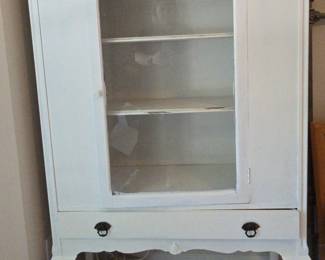 White Distressed Hutch