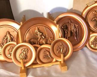 Copper Norman Rockwell Plates