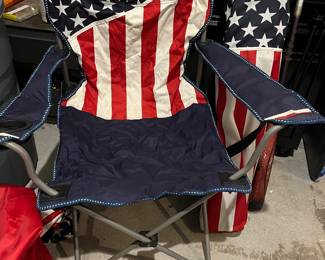 USA American theme fold up chairs