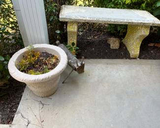 Concrete Bench and planter