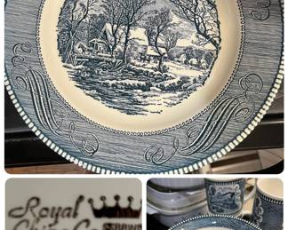 Currier & Ives place setting for 4