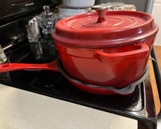Porcelain over Cast Frying Pan and Dutch Oven