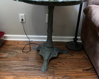 Cast Iron base and Marble Top Bistro Style Table