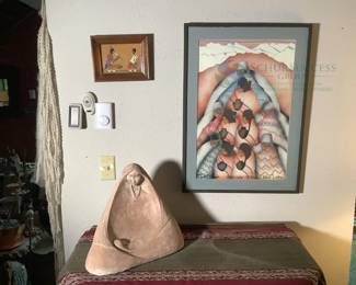Amado Maurilio Peña, Jr. Sculpture and Print, "Winter in Colorado" Exhibition, 1983